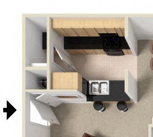 2 Bed 2 Bath Floor Plan 2 Bed 2 Bath Floor Plan at Vizcaya Hilltop Apartments, NV, 89523